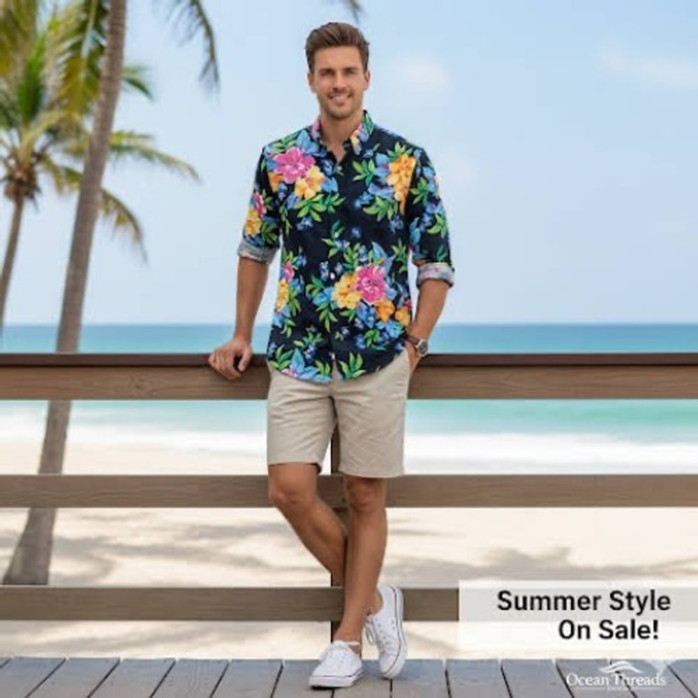 Ralph Lauren Mens Floral Print Button Down Shirt Tropical Vacation Beach Size S